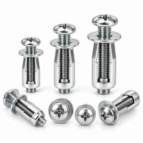 30/90Pcs M4 M5 M6 Thin Panel Rivet Locking Nuts Set, Rustproof Zinc Plated Carbon Steel Fasteners for Sheet Metal Fixing