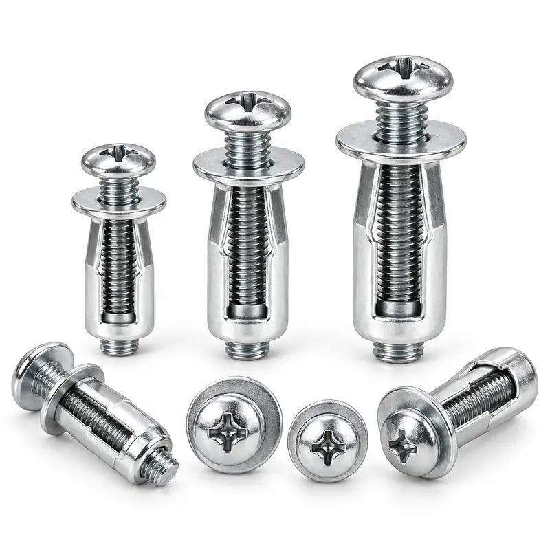 30/90Pcs M4 M5 M6 Thin Panel Rivet Locking Nuts Set, Rustproof Zinc Plated Carbon Steel Fasteners for Sheet Metal Fixing