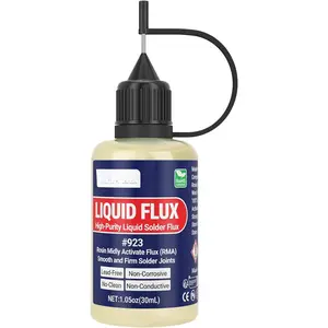 Liquid Solder Flux Dropper, Liquid Soldering Flux, No Clean Liquid Flux, Electrical Liquid Rosin Flux Solder, Liquid Flux Soldering Squeeze Bottle (30 mL/1.05Oz.)
