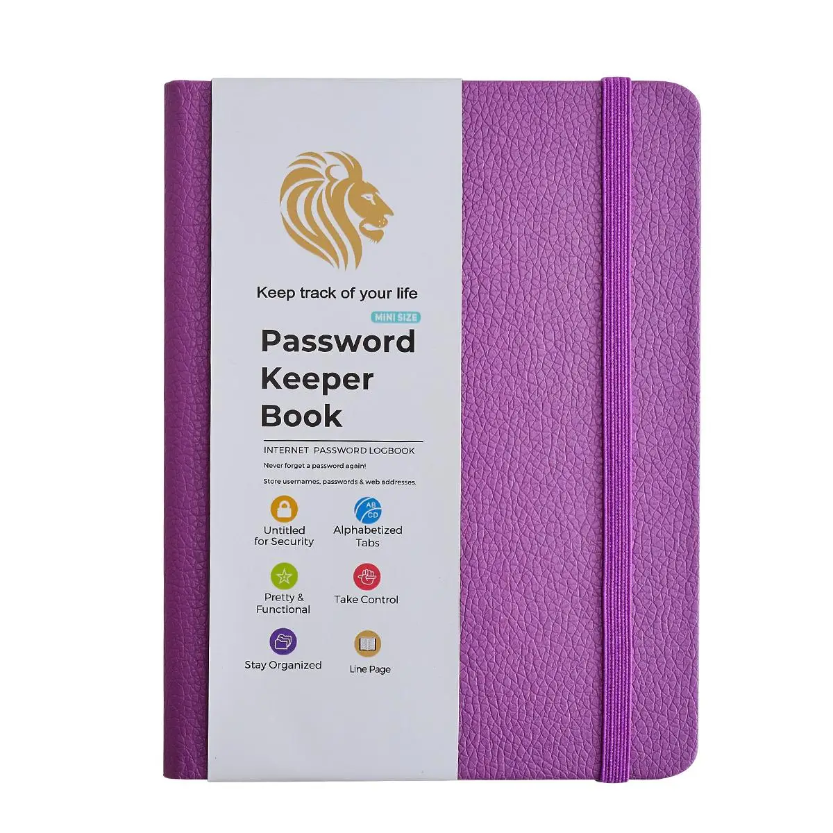 Password Keeper Book with Tab, Internet Address and Password Organizer Log with Alphabetical Tabs, Pocket Size Password Book Log, Stores Usernames, Pa