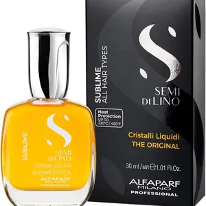 Alfaparf Milano Hair Oil Serum for All Hair Types Semi di Lino Sublime Cristalli Liquidi (30ml)