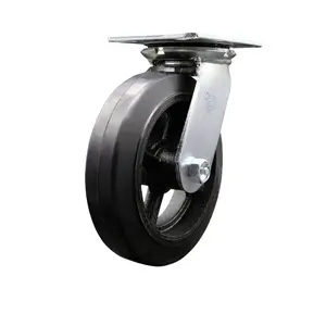 Service Caster MCM-SCC-35S820-RSR Replacement for McMaster Carr Caster 44785T14 - Swivel Top Plate Caster with 8 in. Black Rubber on Cast Iron Wheel - 500 lbs Capacity per Caster