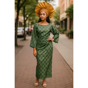 Adeshola’s Grace Green Lace African Clothing for Women DPALG22| Dupsie’s African Fashion