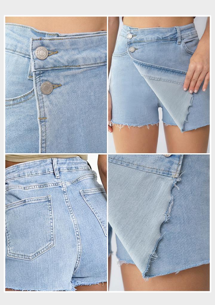 KatchMe Women's Leisure Layered High Waist Raw Hemline Denim Skorts (2), Chic Streetwear Outfits, Casual Women's Bottom, Vacation Summer Shorts KatchMe Women's Leisure Layered High Waist Raw Hemline Denim Skorts (2), Chic Streetwear Outfits, Casual Women's Bottom, Vacation Summer Shorts