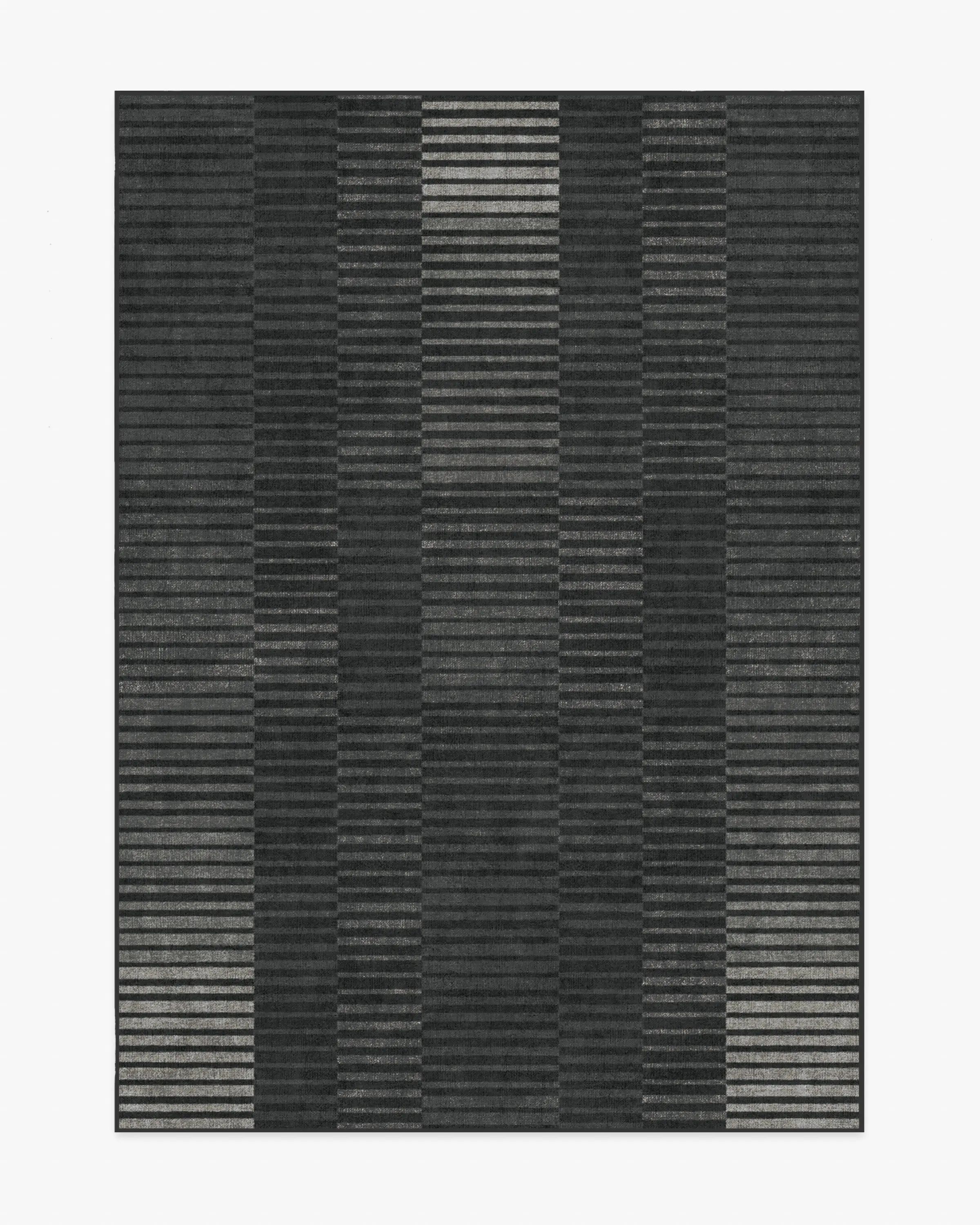 Shadow Stripe Charcoal Flatwoven Rug