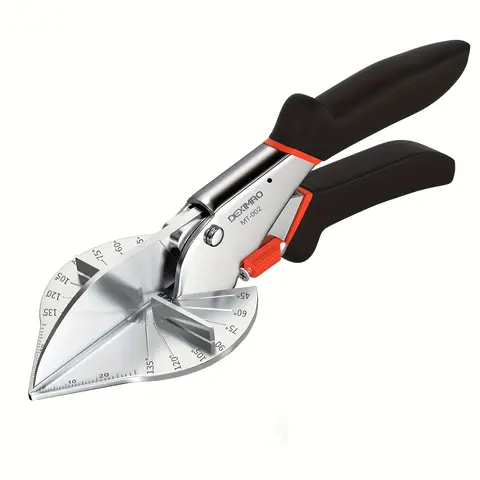 Stainless Steel Miter Shear - Adjustable 45°-135° Angle Cutter with Replacement Blades, Precision Tools for PVC/Wood/Plastic Trimming, Tools and Gadgets for DIY Enthusiasts & Home Improvement Supplies