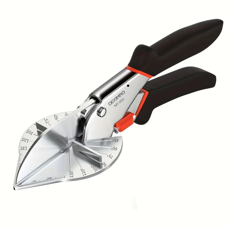 Stainless Steel Miter Shear - Adjustable 45°-135° Angle Cutter with Replacement Blades, Precision Tools for PVC/Wood/Plastic Trimming, Tools and Gadgets for DIY Enthusiasts & Home Improvement Supplies