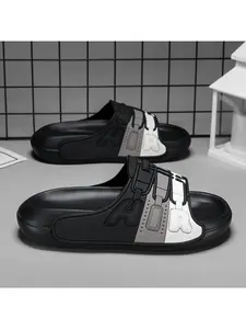 Stylish Men's Slippers for All Seasons, Casual Indoor & Outdoor Beach Sandals, Comfortable Home & Bathroom Footwear