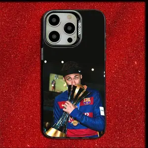 Football N-Neymar Phone Case For iPhone 17 Air 16 15 14 13 12 11 Pro Max Plus Samsung Galaxy S25 S24 S23 S22  Ultra Plus  Gray Matte Silicone Black Cover