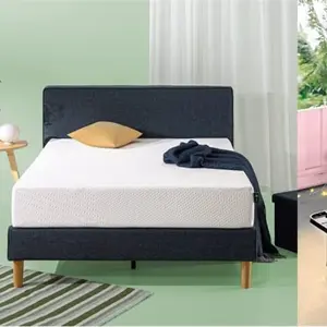 10 Inch Cooling Essential Foam Mattress and SmartBase Metal Mattress Foundation Set / Bed and Mattress Set / No Box Spring Needed / Mattress in a Box, Twin