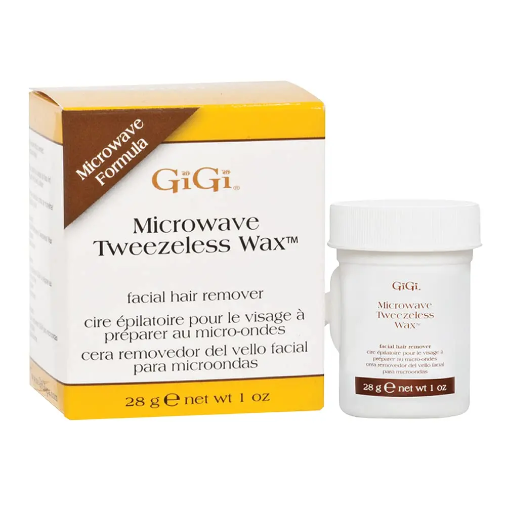 GiGi Tweezeless Honey-Infused Microwave-Safe Hard Wax - 1 oz Waxing Hair Removal for DIY Waxers, Cruelty Free, Money Saver, Exfoliates Skin, Smooths Skin
