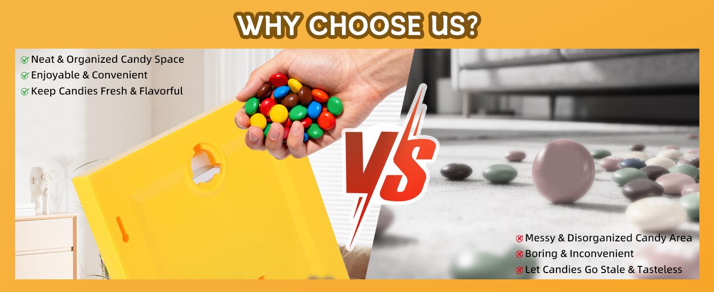 Candy Frame Dispenser For Wall, Hanging Candy Dispenser,Wall Mount Gumball Machine, Easy Restock, Perfect Festival Gift