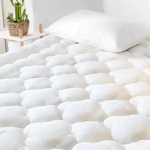 GRT Mattress Pad Cover Rayon from Bamboo King Size, Thick Quilted Fitted Mattress Topper with 21 Inches Deep, Cooling Breathable and Noiseless Mattress Cover