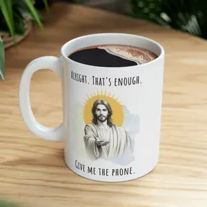 1pc, 11oz, Jesus Mug, Jesus Meme Mug, Funny Jesus Coffee Mug, Christian Humor, Bible Study Gift