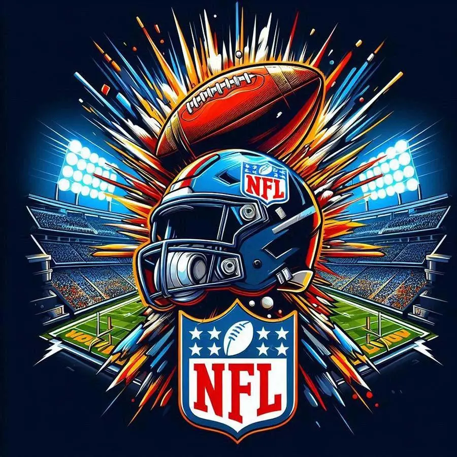 5D DIY Full Drill Round Diamond Painting - Diamond Art Painting Kit for Football, Helmet, Field Mosaic, Canvas - DIY Decorative Painting, Home Wall Decor, Suitable for Halloween, Christmas, Birthday, and Anniversary Gifts, Diamond Painting Kits