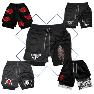 2 in 1 Men's Running Shorts Print Athletic Gym Workout Quick Dry Many sorts of