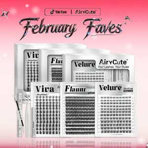 AiryCute Clusters Upgrade 2.0 Lashes with Ultra-Dense, Waterproof, Long-Lasting Lashes | Venus, Fairy, Flora | Natural Daily, Volume Style, Manga Style | Beginner-Friendly DIY Lashes for a Flawless | Trendy & Must-Have Clusters