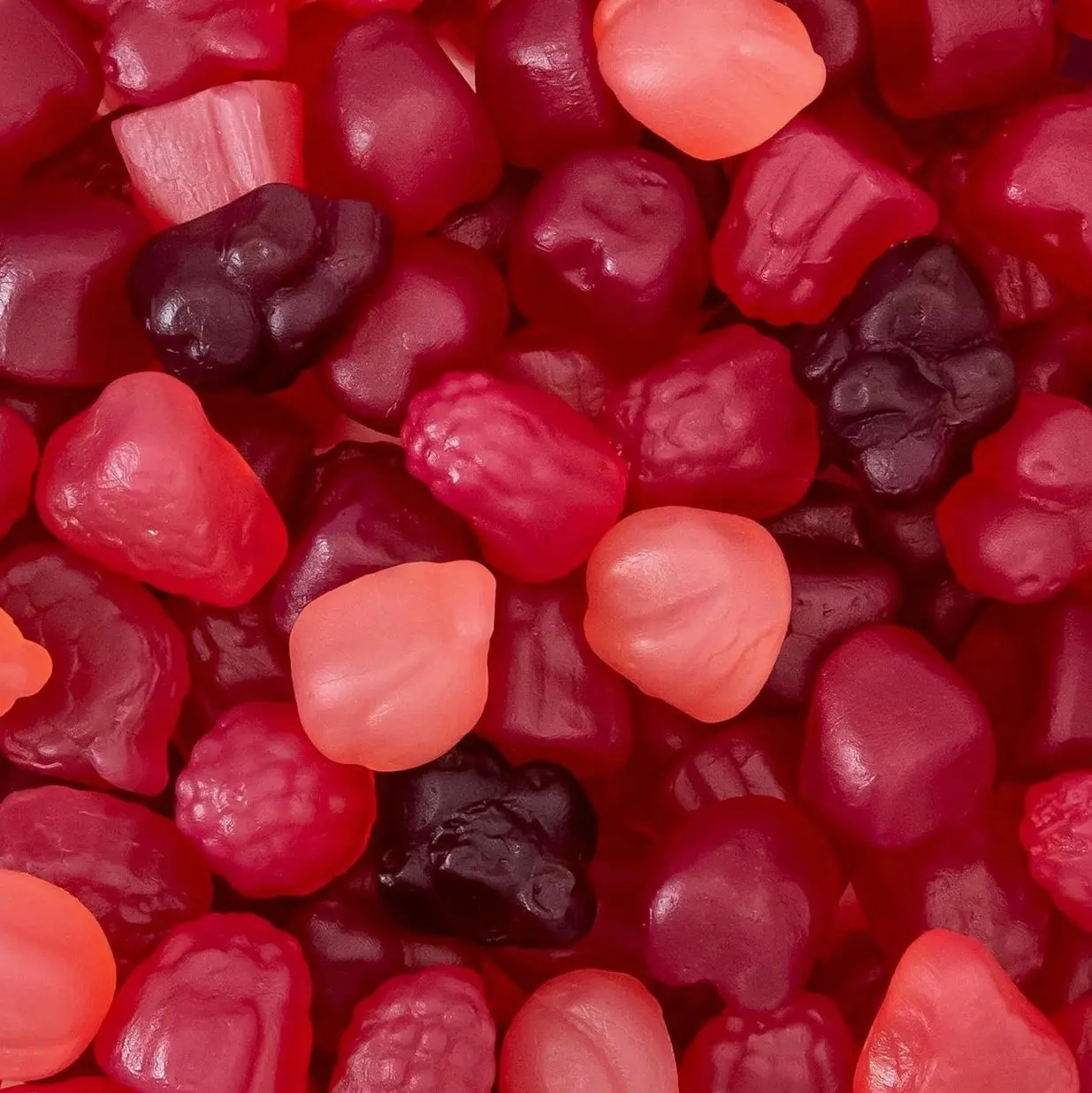 Berry Jelly Candy Mix 1 Pound Bag | Vegan Gummies with Real Fruit Puree | Assorted Berry Flavors | Gelatin Free Plant Based Texture | No Artificial Colors and Flavors | Dye Free Candy