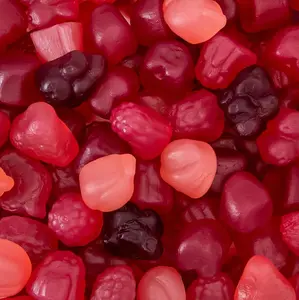 Berry Jelly Candy Mix 1 Pound Bag | Vegan Gummies with Real Fruit Puree | Assorted Berry Flavors | Gelatin Free Plant Based Texture | No Artificial Colors and Flavors | Dye Free Candy