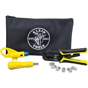 VDV026-212 Coax Installation Kit with Crimp Tool, Cable, Stripper and F connectors with Bag