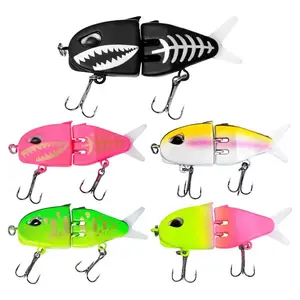 Fishing Lures Realistic Mini Double Hook Swimbait Portable Multi Segment Fishing Swimbaits For Trout Freshwater Saltwater Gear