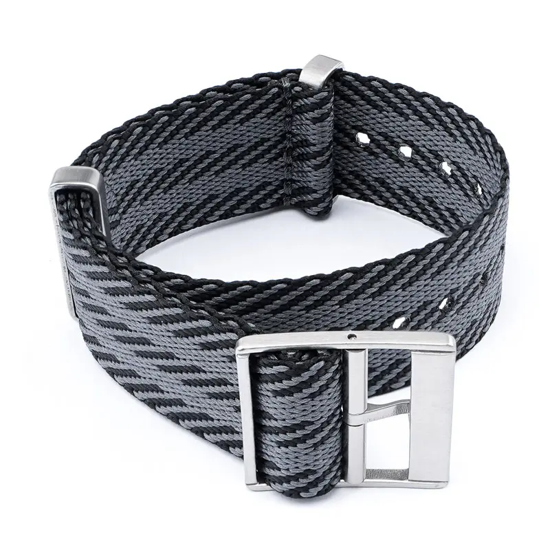 Black and gray + silver buckle