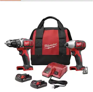 Milwaukee M18 18V Lithium-Ion Cordless Drill Driver/Impact Driver Combo Kit