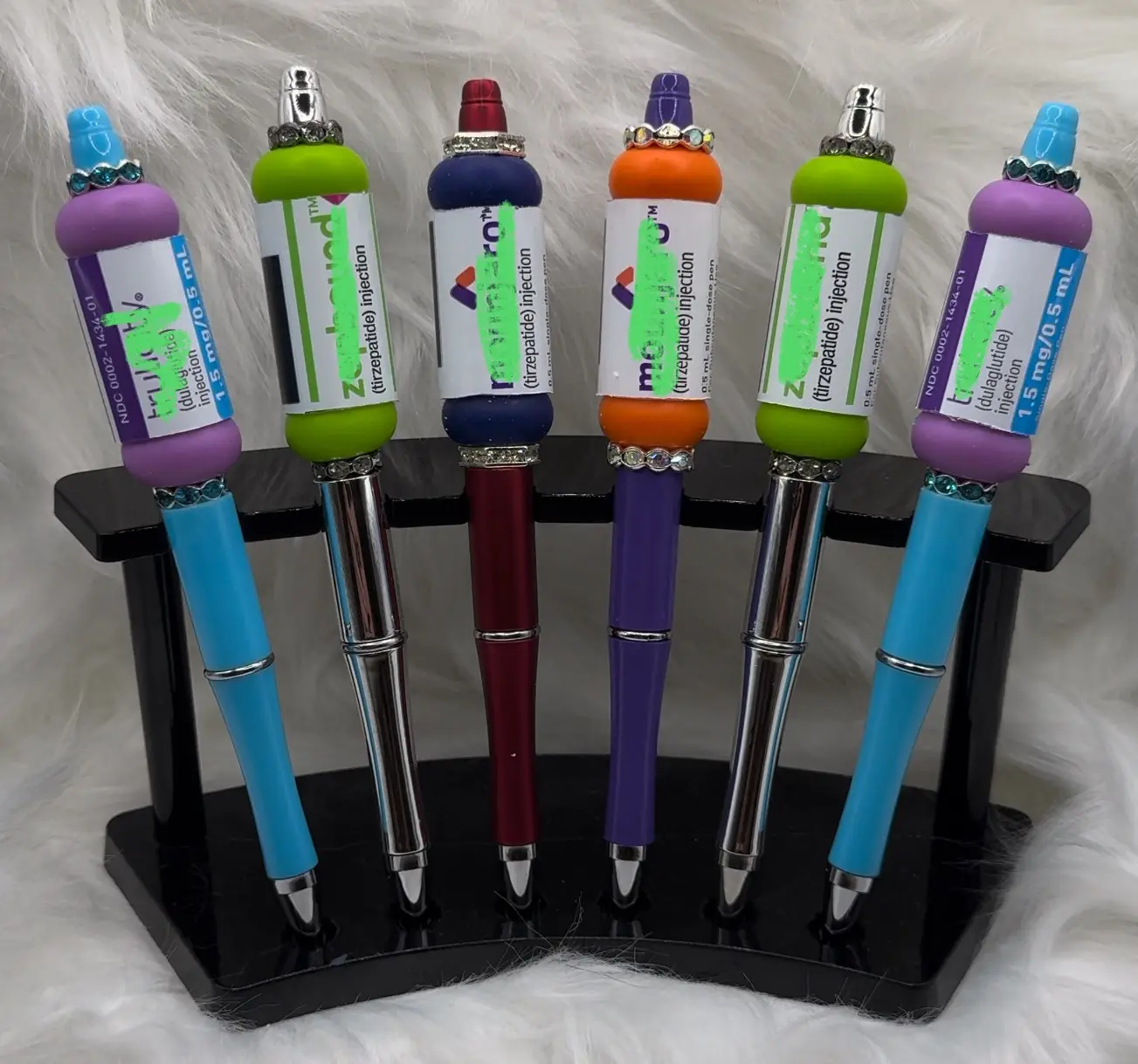 Custom Beaded Writing Pen for GLP1 Med Fans Currently Have MJ and Zep