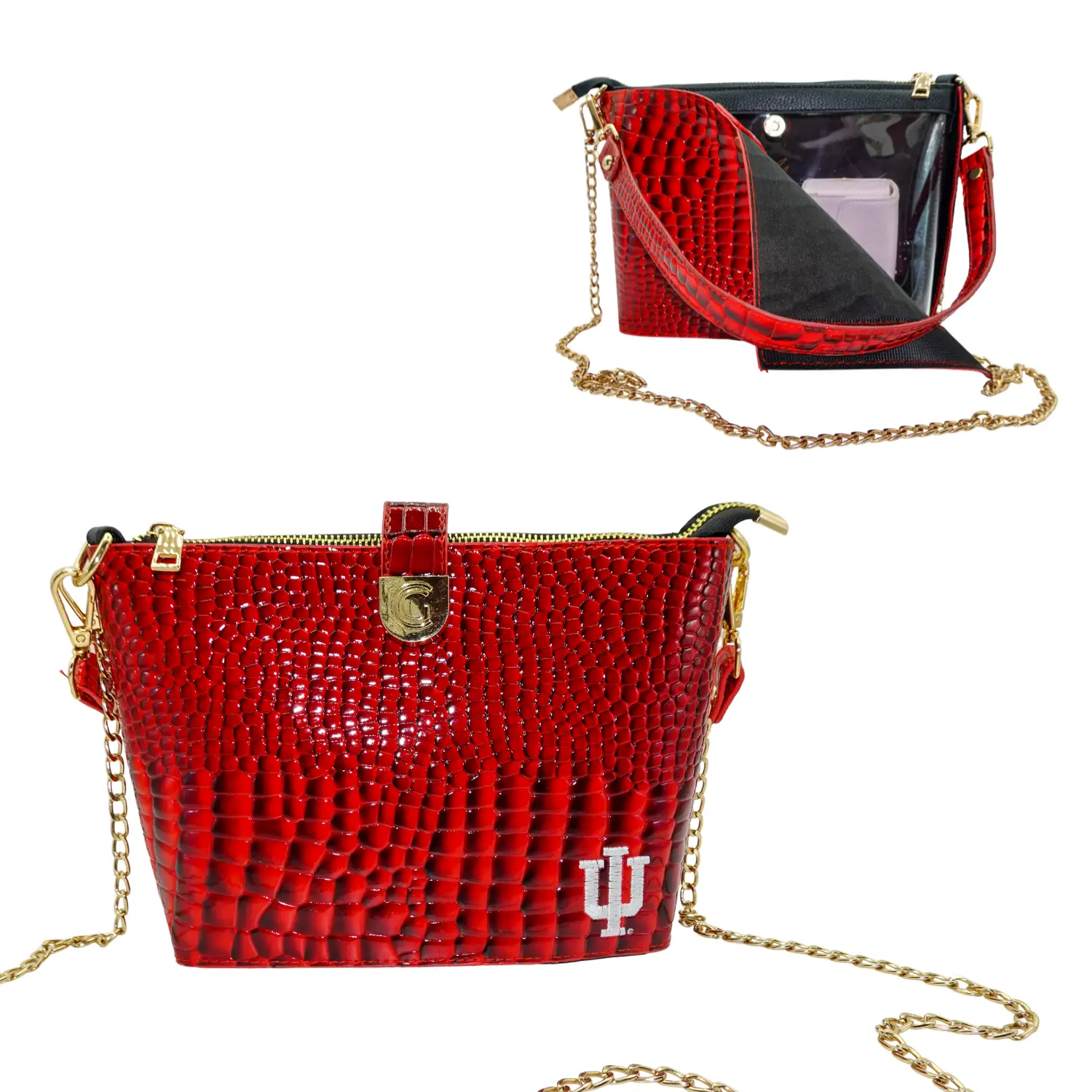 Caitie G Signature Bag - Indiana University Red Alligator