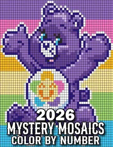 2026 Mystery Mosaics Color By Number: 100 Pages Mystery Mosaics Color by Number Coloring Book for Adults And Senior With Flowers, Butterfly, Birds, Nature, Animal And More