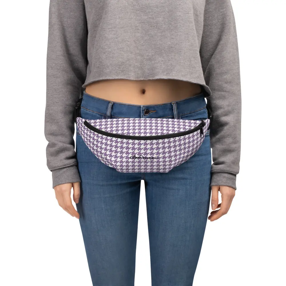 Lilac Houndstooth Fanny Pack