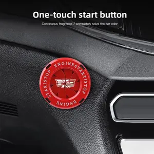 Car One Button Start Protective Cover Ignition Device Decoration For Cadillac Escalade CTS ATS XTS CT4 CT5 XT5 XT4 XT6 CT6 Lyriq SRX ELR Celestiq EXT XLR