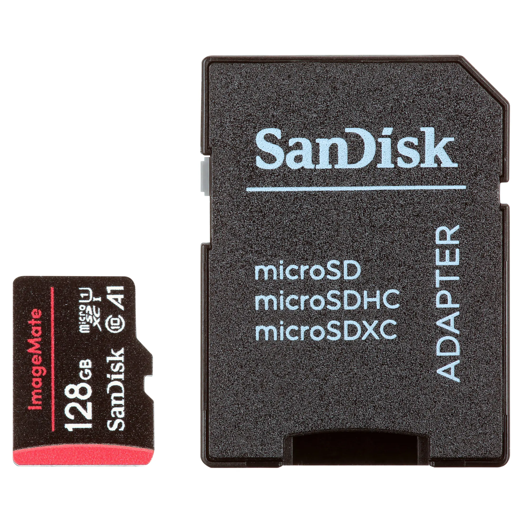 SanDisk 128GB ImageMate microSDXC UHS-1 Memory Card with Adapter - C10, U1, Full HD, A1 Micro SD Card - SDSQUAR-128G-AW6KA