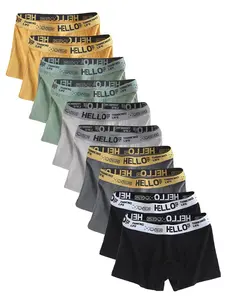 Men's Letter Tape Boxer Brief, Soft Stretch Briefs, Breathable Comfy Casual Underwear for Daily Wear, Men's Underwear for All Seasons, Athletic, Activewear, Menswear