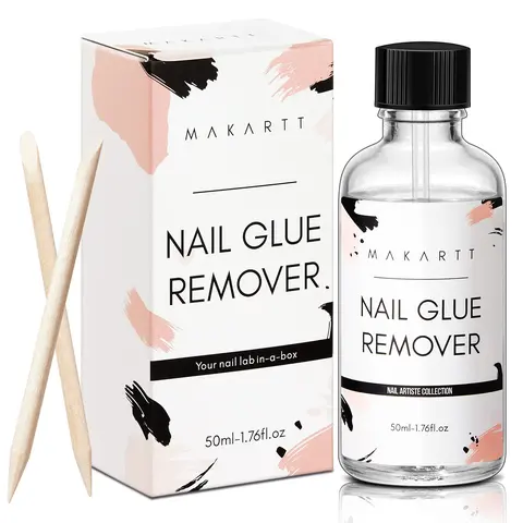 Makartt 50ML Non-Acetone Non-Toxic Nail Glue Debonder - Easy Apply, Fast Removal, Money Saving, Apply Glue Remover Around Cuticle, Use on Tips & Acrylics, Labour-Saving, Ideal for Nail Art Beginners