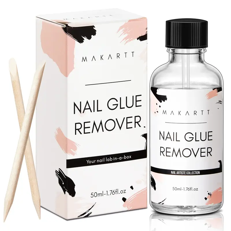 Makartt 50ML Non-Acetone Non-Toxic Nail Glue Debonder - Easy Apply, Fast Removal, Money Saving, Apply Glue Remover Around Cuticle, Use on Tips & Acrylics, Labour-Saving, Ideal for Nail Art Beginners