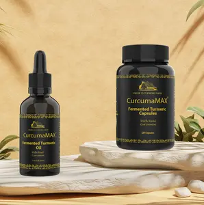 COMBO SPECIAL - CurcumaMAX Fermented Turmeric Oil AND Fermented Turmeric Capsules for Gut Health and Immunity (Enhanced with Natural Curcumin)