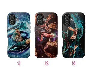 Santoryu Spirit Phone Case – Anime Combat Energy Phone Case for iPhone For Samsung , Phone Accessories, Cute Phone Case, Fashion Case, Perfect Gift for HerHim, Phone Case for iPhone, Creative Dual Layer Case