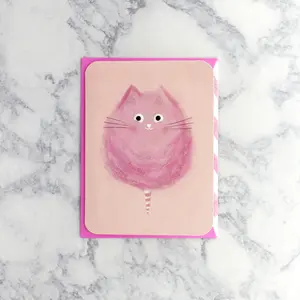 Cotton Candy Cat Birthday Card