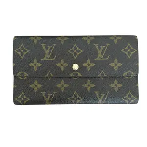 Pre-owned Louis Vuitton Wallet Small Leather Goods monogram long authentic with COA