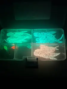 Glow in the Dark Tadpole Kits - 30 Piece Kits - 3 Tungsten Jig Heads Included