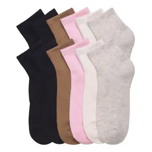 12 Pairs Cushion Quarter Socks Cotton Unisex Athletic Sports Workout Running Comfort Sweat-absorbing Anti-Slip Comfy Value Pack