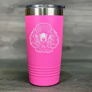 Poodle Tumbler – Engraved Dog Lover Gift – Stainless Steel Cup – 20oz 30oz Polar Camel – Poodle Mom Gift – Dog Show Mug