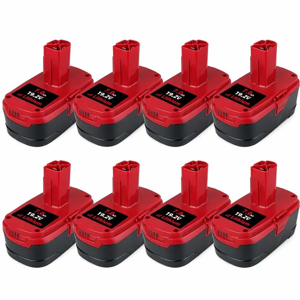 8-Pack 18V(19.2V Max) 7.0Ah 7000mAh Li-ion Replacement Batteries Compatible with Craftsman C3, Rechargeable Battery Packs for Cordless Power Tools