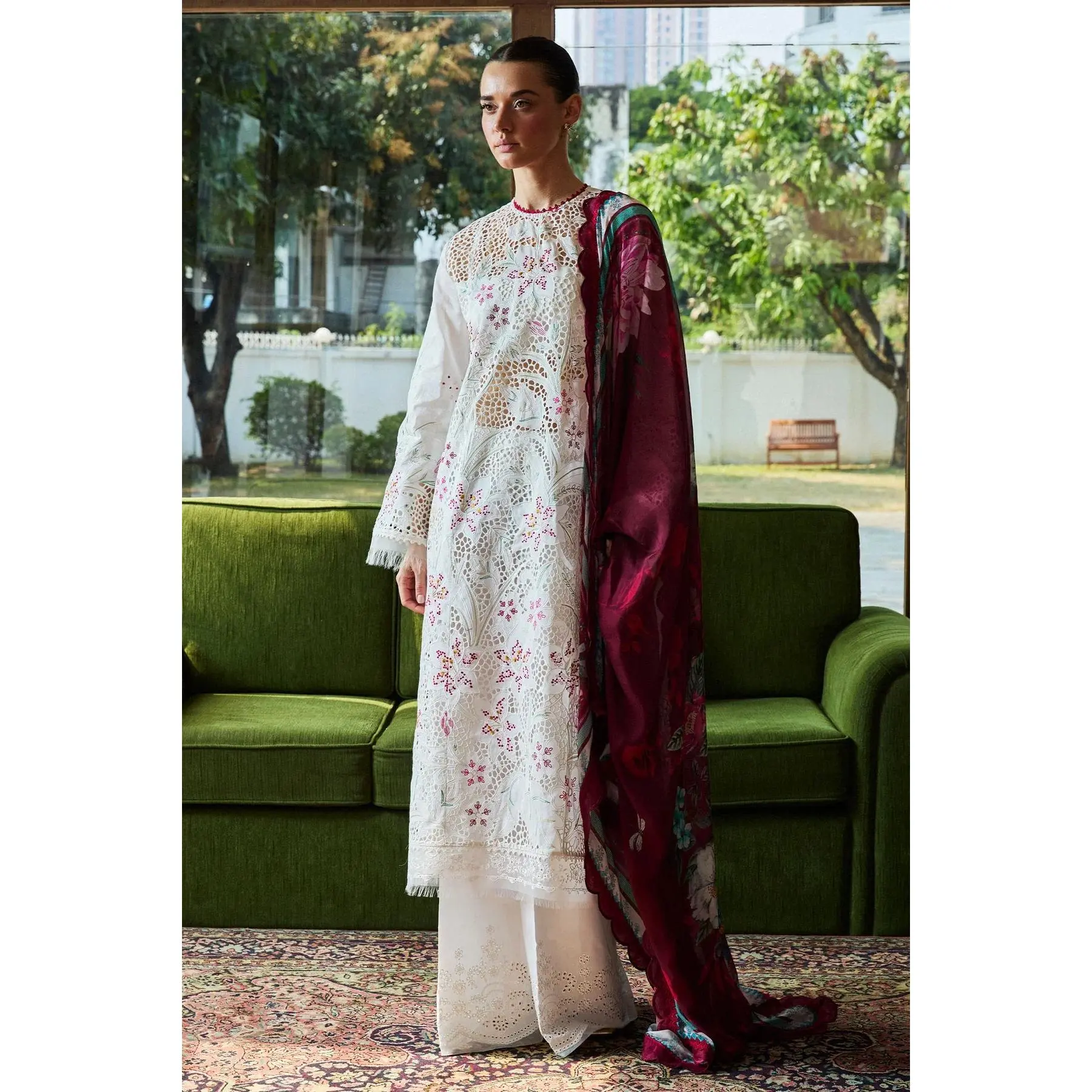 Zara Shahjahan - D3-A Umi Three Piece Embroided Lawn
