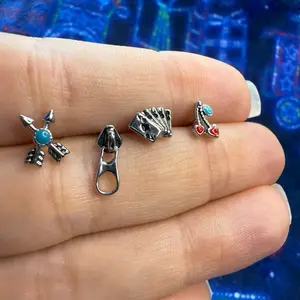 L Backing Nose Piercing 20G, 4 Pack- Lightweight Design