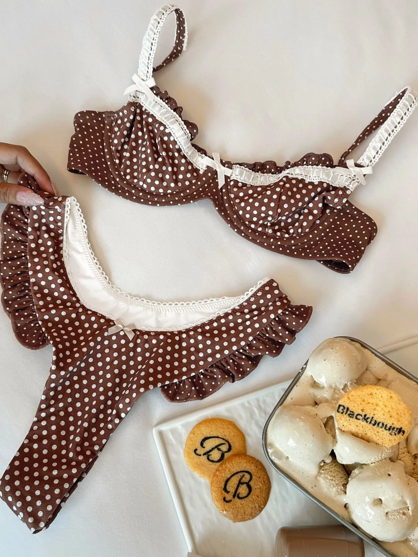 Women's 2-Piece Bikini Set, Ruffle Trim, Fashionable Plaid Pattern, Perfect for Holiday & Beach Parties, Summer Beach Swimwear, Casual Bikini