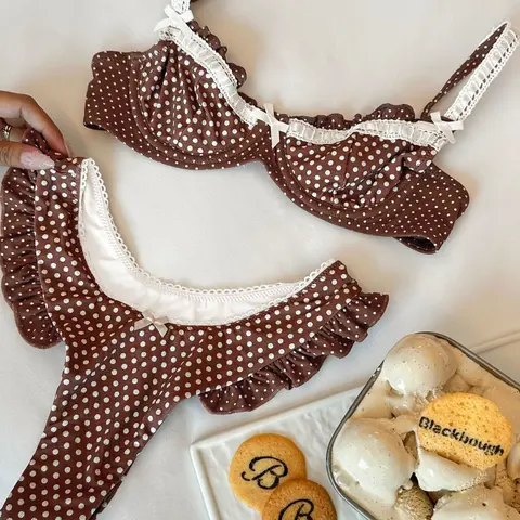 Women's 2-Piece Bikini Set, Ruffle Trim, Fashionable Plaid Pattern, Perfect for Holiday & Beach Parties, Summer Beach Swimwear, Casual Bikini, Style Bikini Set