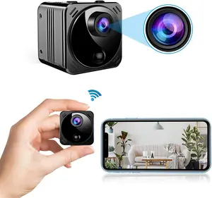 4K Mini Spy Camera WiFi Hidden Wireless Nanny Cam Small Indoor Home Security Secret Cameras Tiny Micro Surveillance Camera with Night Vision AI Human Detection PIR Long-Lasting Battery Life Infrared