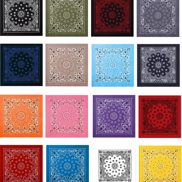 Casual Extra Large Trainmen Paisley Bandanas 27" Cotton Men & Women Fashion Accessory